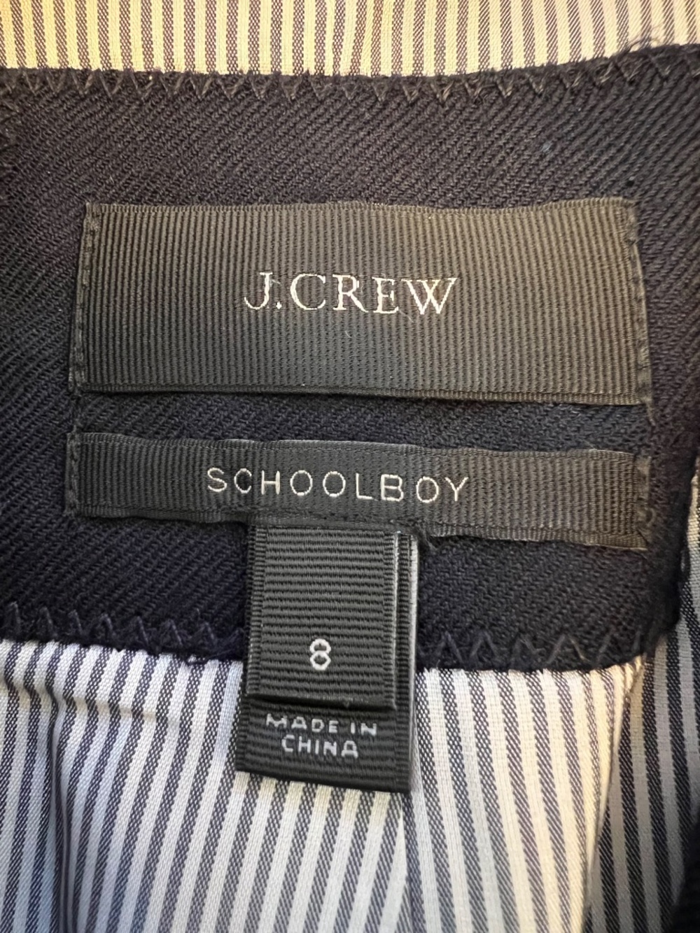 J. Crew Schoolboy Navy Wool Blend Blazer with Gold Tone Buttons Preppy Academia - Picture 8 of 12